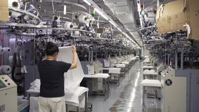 Inside a seamless knitting machine