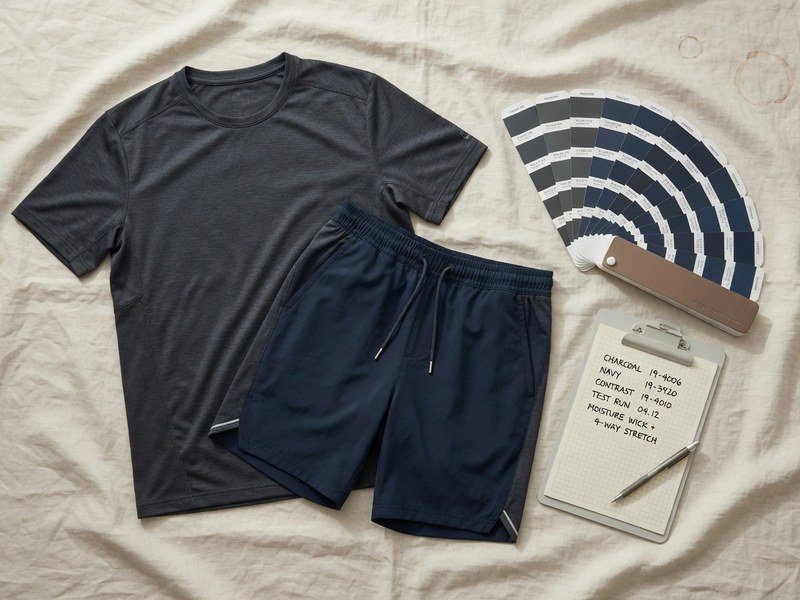 Rebrand de ropa de entrenamiento con match Pantone