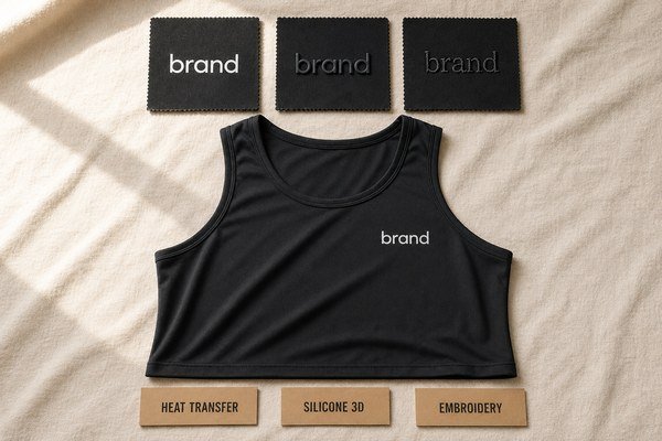 Métodos de logo personalizado para ropa deportiva — transfer térmico, silicona, bordado