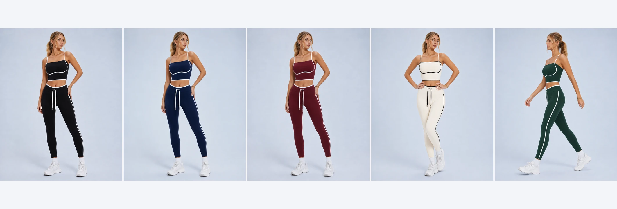 YOUMEGA product color options reference - private label activewear colorway grid
