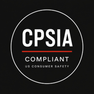 US CPSIA compliance badge — lead and phthalate safety for youth sizes