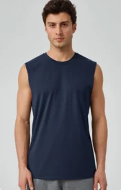Men's Sleeveless Muscle Tank - Breathable Training Top in Army Green - YOUMEGA private label activewear