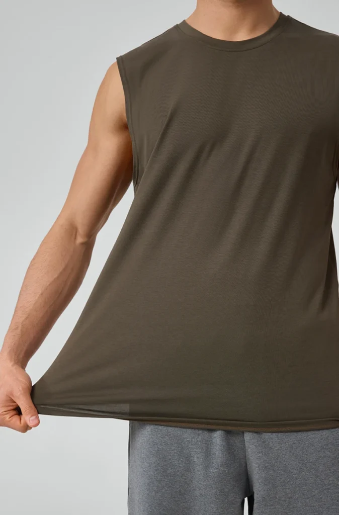 Breathable knit stretch - mens-sleeveless-muscle-tank-training-top YOUMEGA product detail