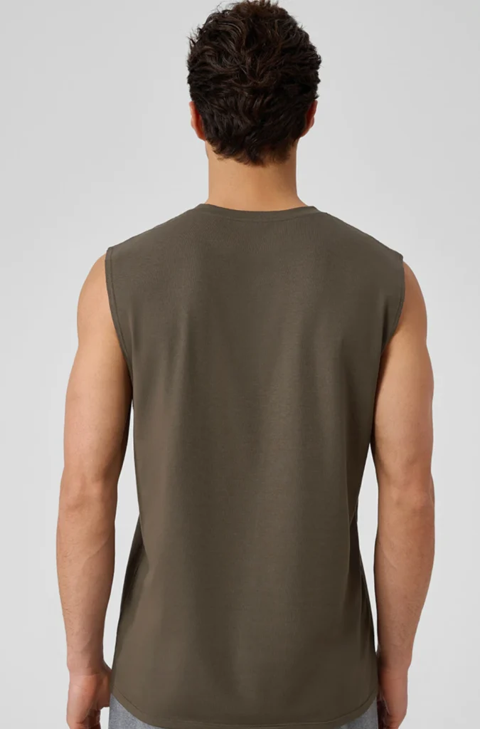 Back drop-armhole cut - mens-sleeveless-muscle-tank-training-top YOUMEGA product detail
