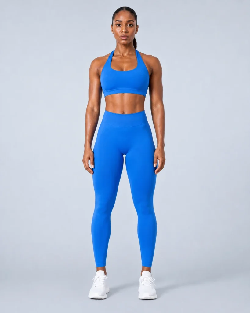 Seamless Halter Training Top & High-Waist Leggings Set gallery image 1 - YOUMEGA private label activewear