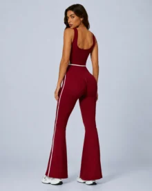 Seamless Scoop-Back Flare Jumpsuit gallery image 3 - YOUMEGA private label activewear