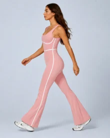 Seamless Scoop-Back Flare Jumpsuit gallery image 5 - YOUMEGA private label activewear