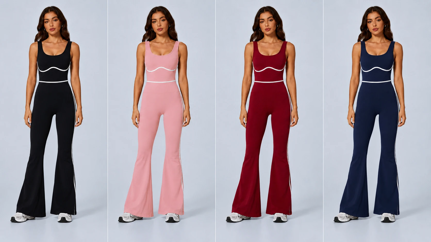 Seamless Scoop-Back Flare Jumpsuit gallery image 7 - YOUMEGA private label activewear