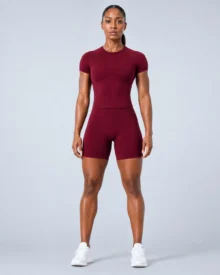 Seamless Short-Sleeve Crew-Neck Training Set gallery image 1 - YOUMEGA private label activewear