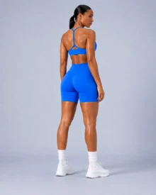 Seamless Strappy Bra & High-Waist Biker Shorts Set gallery image 4 - YOUMEGA private label activewear
