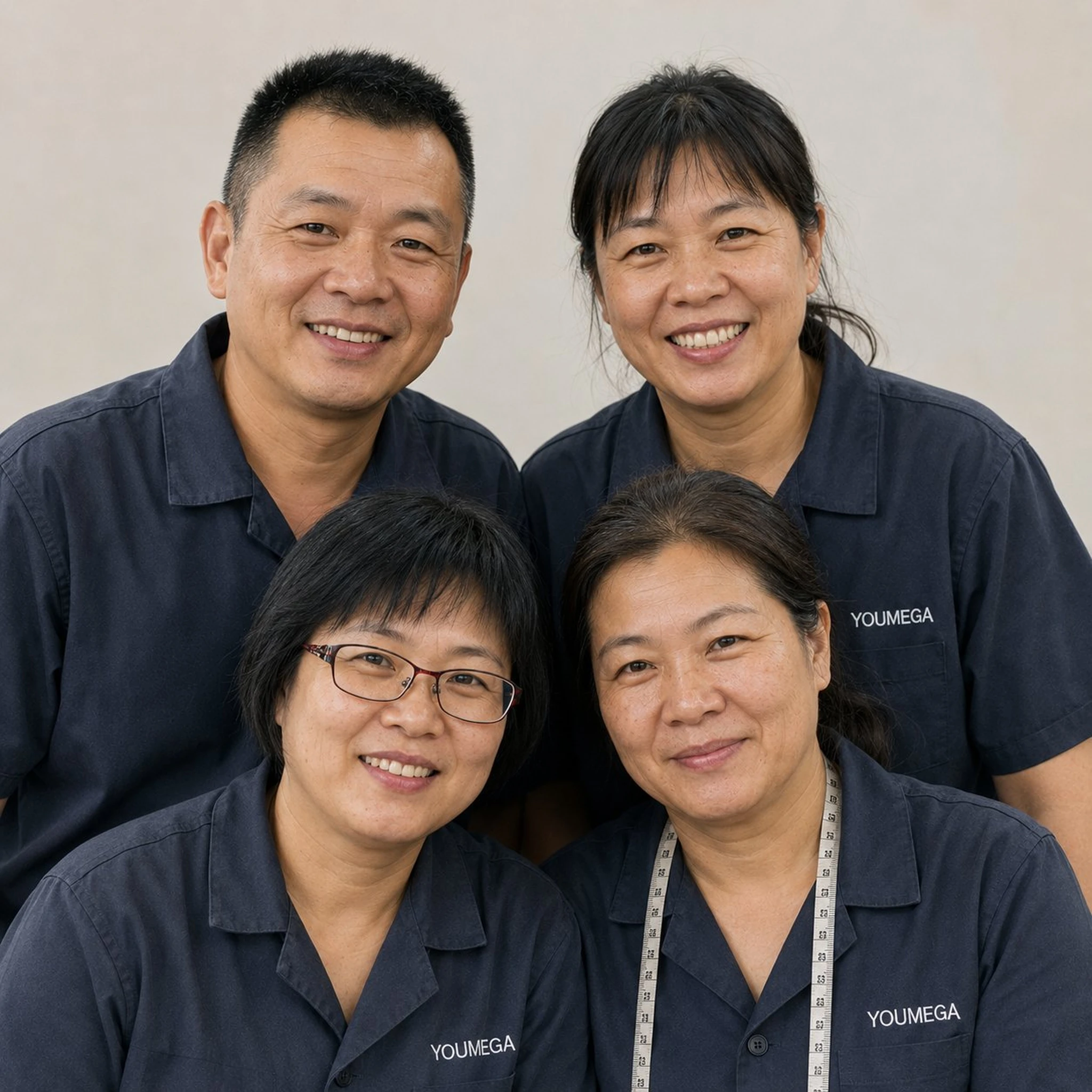 YOUMEGA quality control team, senior inspectors with 10+ years experience