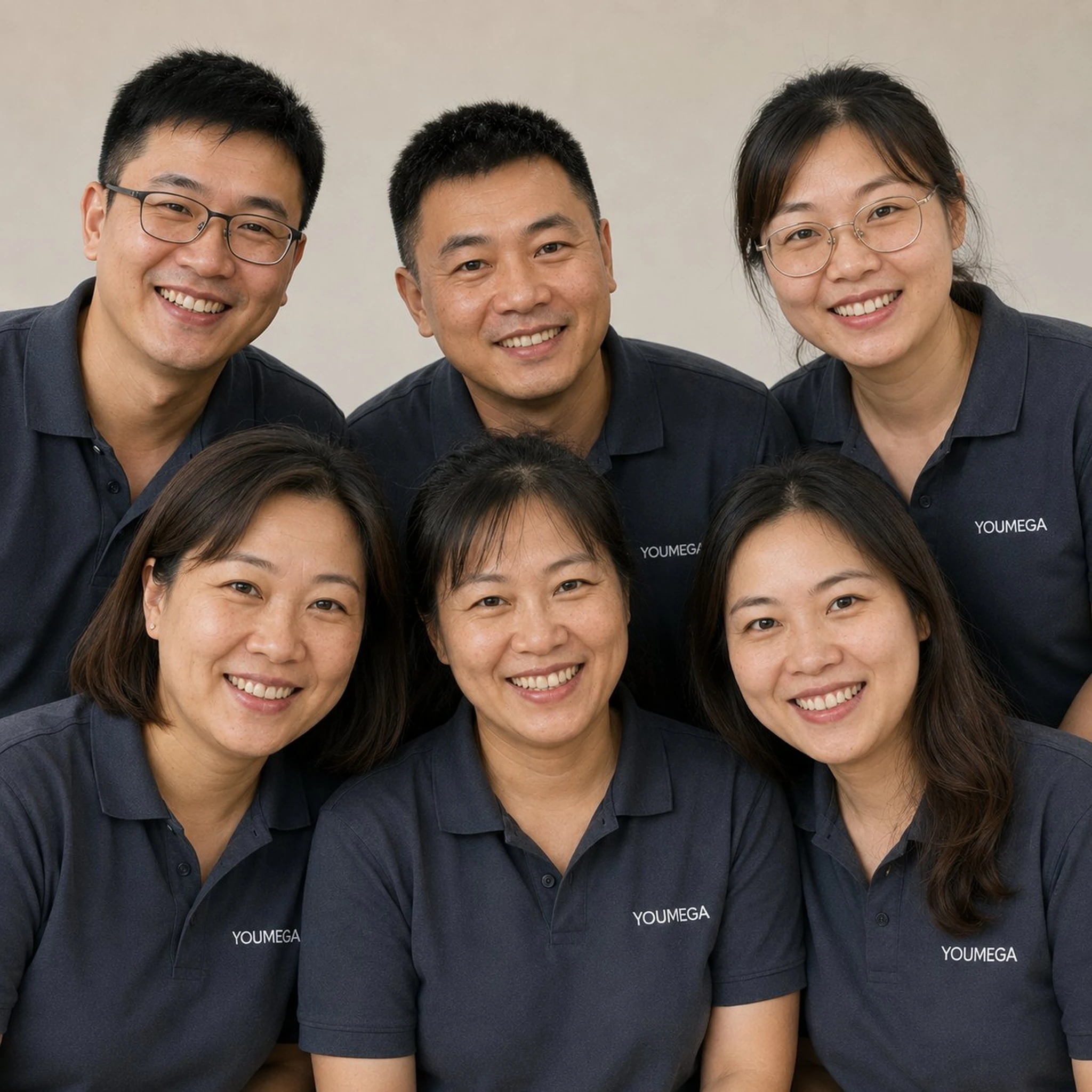 YOUMEGA sales team of six dedicated client representatives