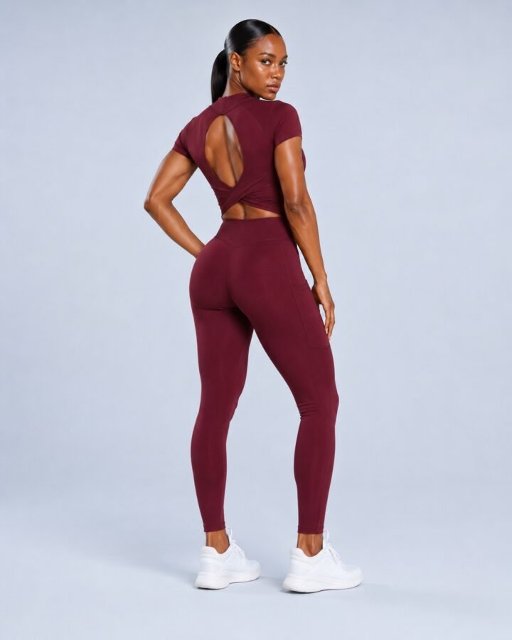 Zip-front activewear set — alternate studio or detail view