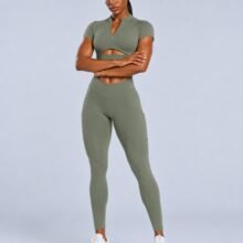 Zip-front activewear set — alternate studio or detail view