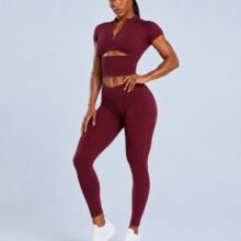 Zip-front activewear set — alternate studio or detail view
