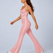 Flare jumpsuit — alternate studio view · seamless OEM activewear
