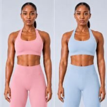 Halter training set — alternate studio view · seamless OEM activewear