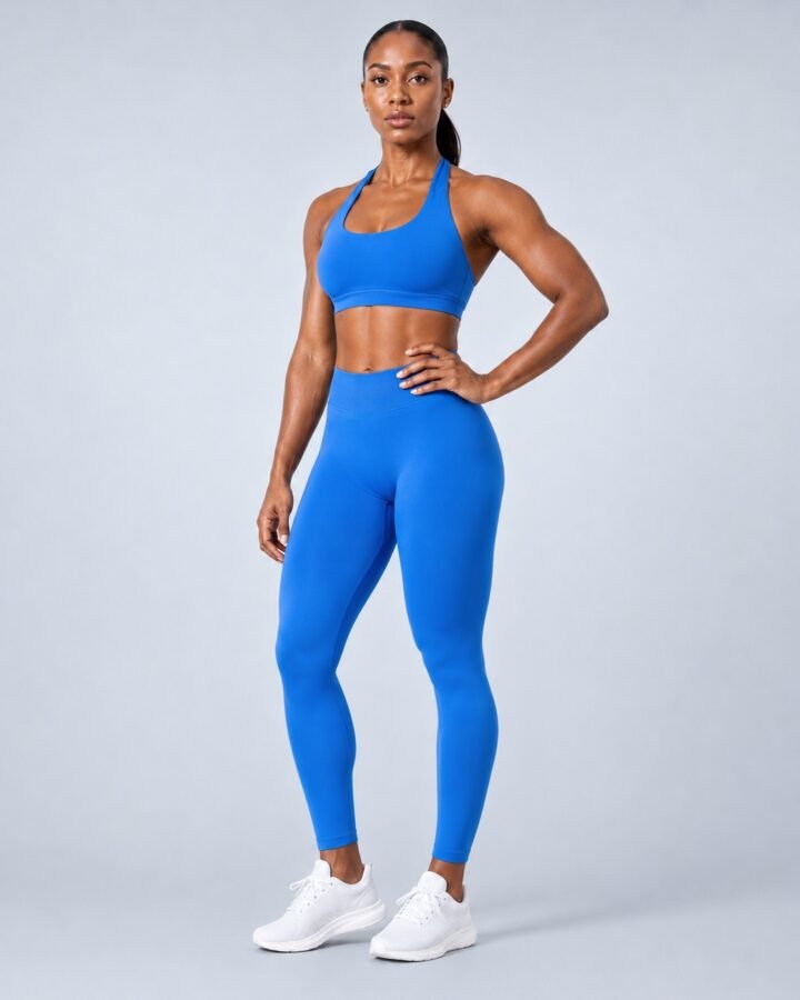 Halter training set — alternate studio view · seamless OEM activewear