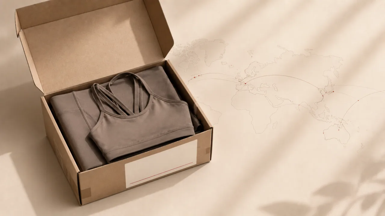 Importing activewear from China cover showing shipping, duties, Incoterms, and production planning
