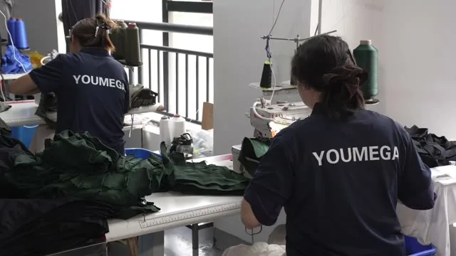 Inside our cut-and-sew sewing line