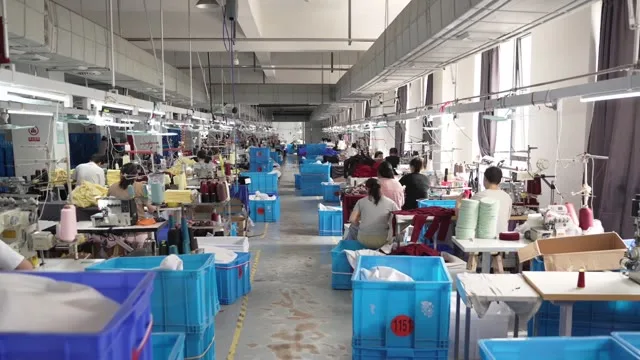 Factory workshop tour — cutting, sewing, packing