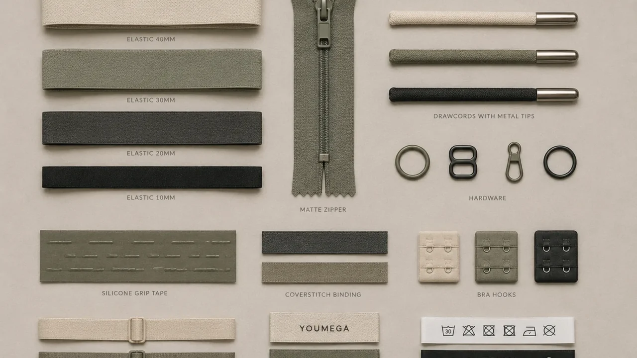 Activewear fabric and production detail
