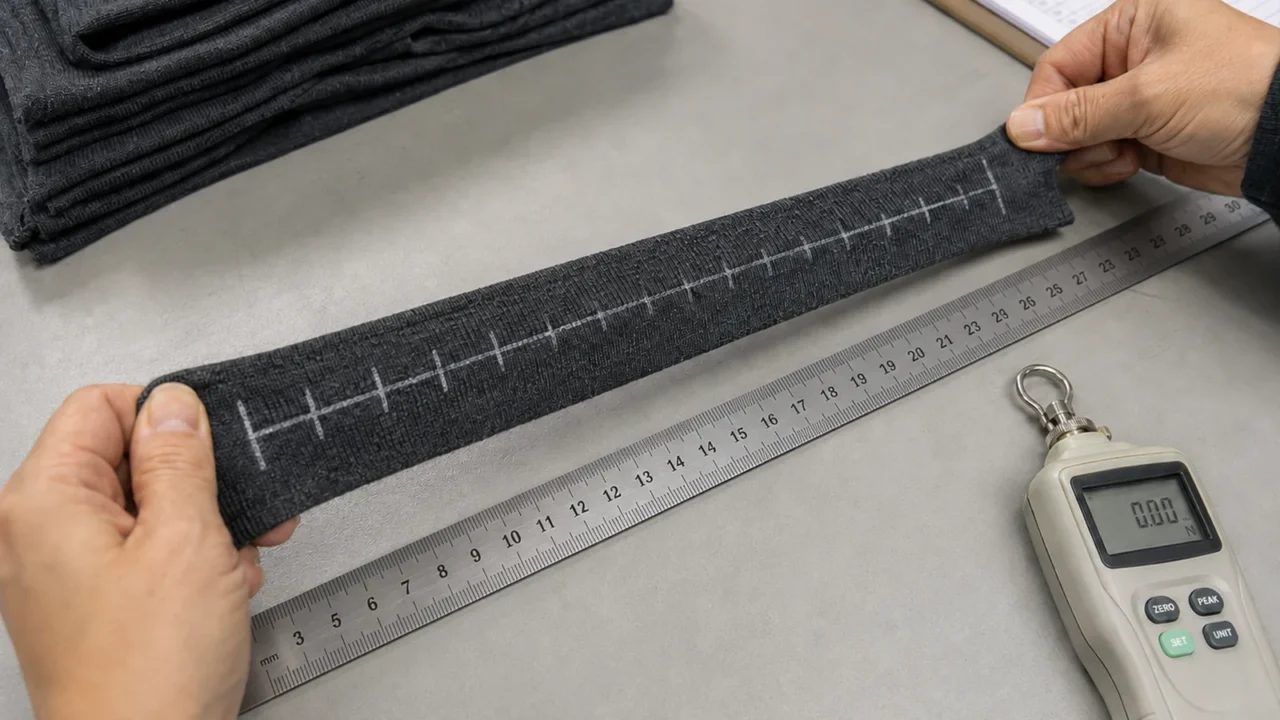 Activewear fabric and production detail
