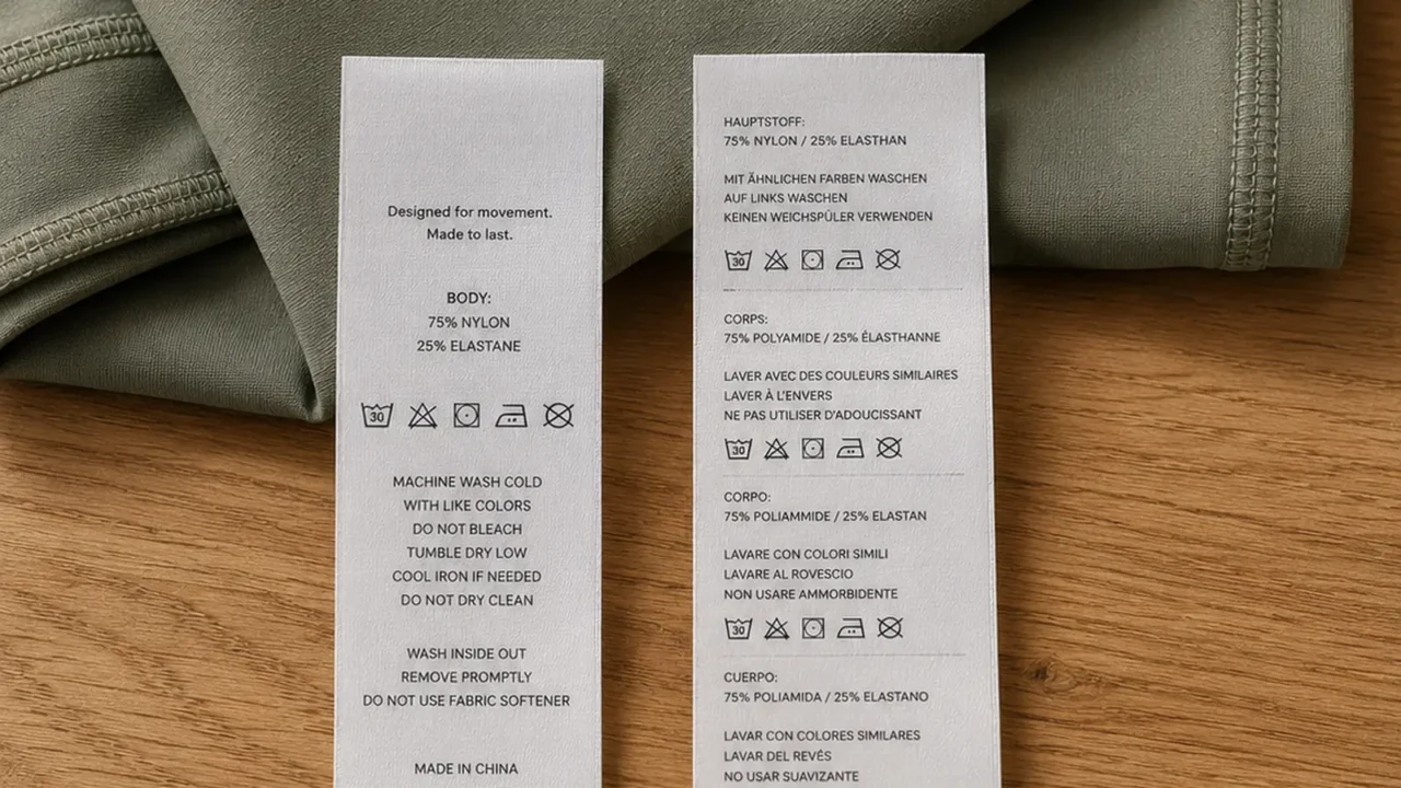 Activewear fabric and production detail