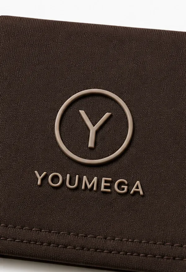 Silicone 3D YOUMEGA logo on activewear fabric