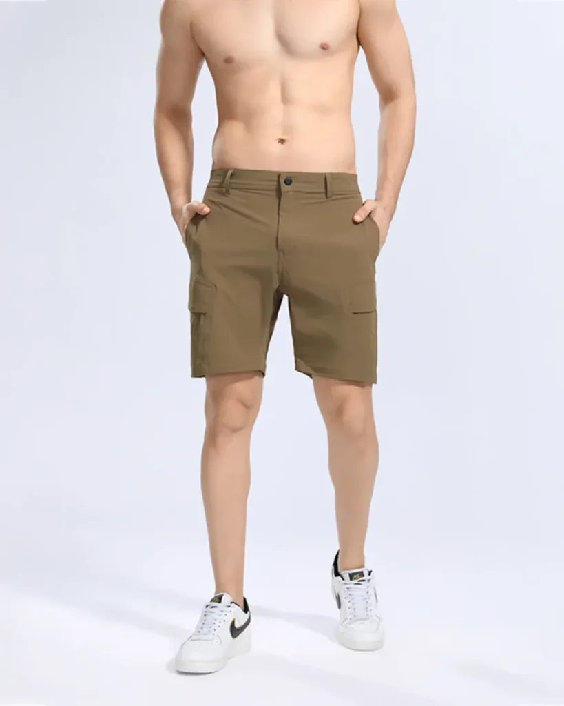 Men's Quick Dry Multi Pocket Cargo Shorts - Khaki