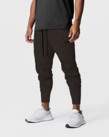 Multi-Pocket Elastic Cuff Cargo Pants - Brown