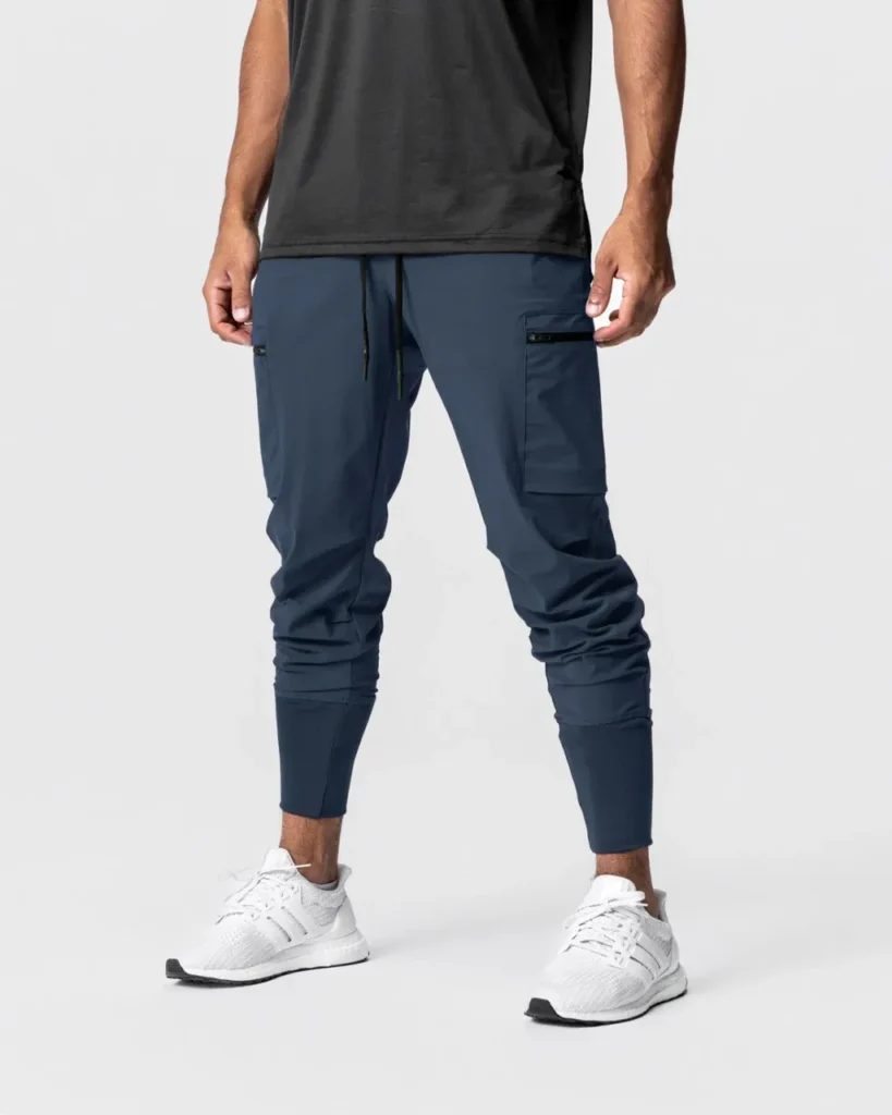 Multi-Pocket Elastic Cuff Cargo Pants - Navy