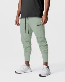 Multi-Pocket Elastic Cuff Cargo Pants - Sage