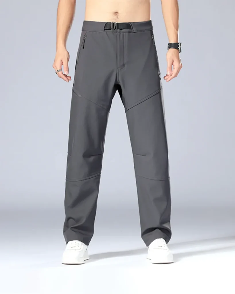 Fleece Lined Hiking Quick Dry Cargo Pants - Dark Grey