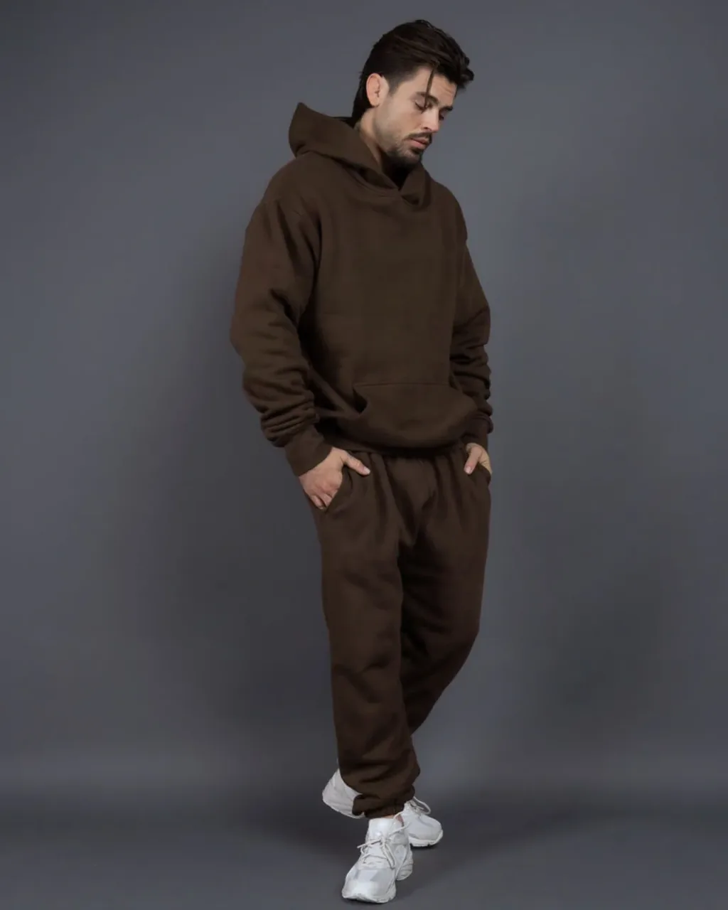 Sudadera Oversize De Fleece 400G - marrón