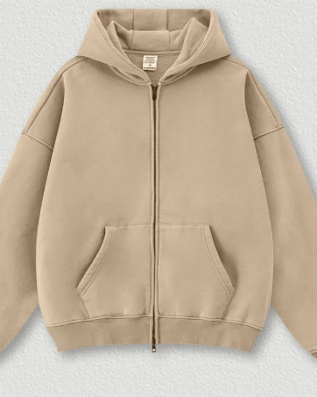 Set Informal Oversize Con Sudadera Con Capucha - caqui Top