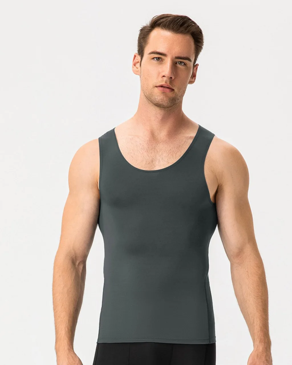 Top De Entrenamiento Compresión Rápido Secado Para Hombre - gris