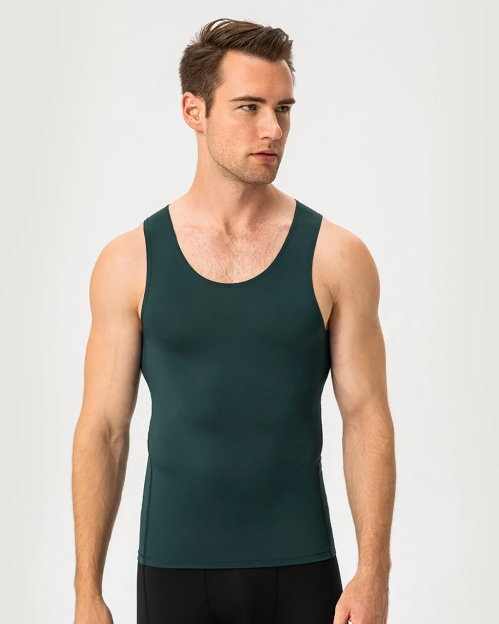 Top De Entrenamiento Compresión Rápido Secado Para Hombre - jaspe