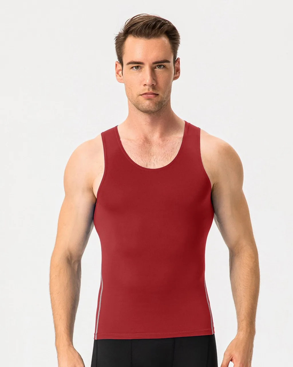 Top De Entrenamiento Compresión Rápido Secado Para Hombre - rojo