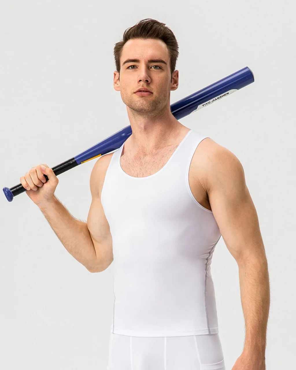 Top De Entrenamiento Compresión Rápido Secado Para Hombre - blanco