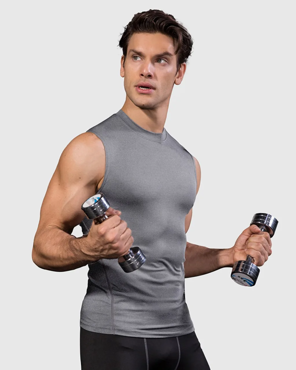 Camiseta De Entrenamiento Compresión Pro Para Hombre - gris
