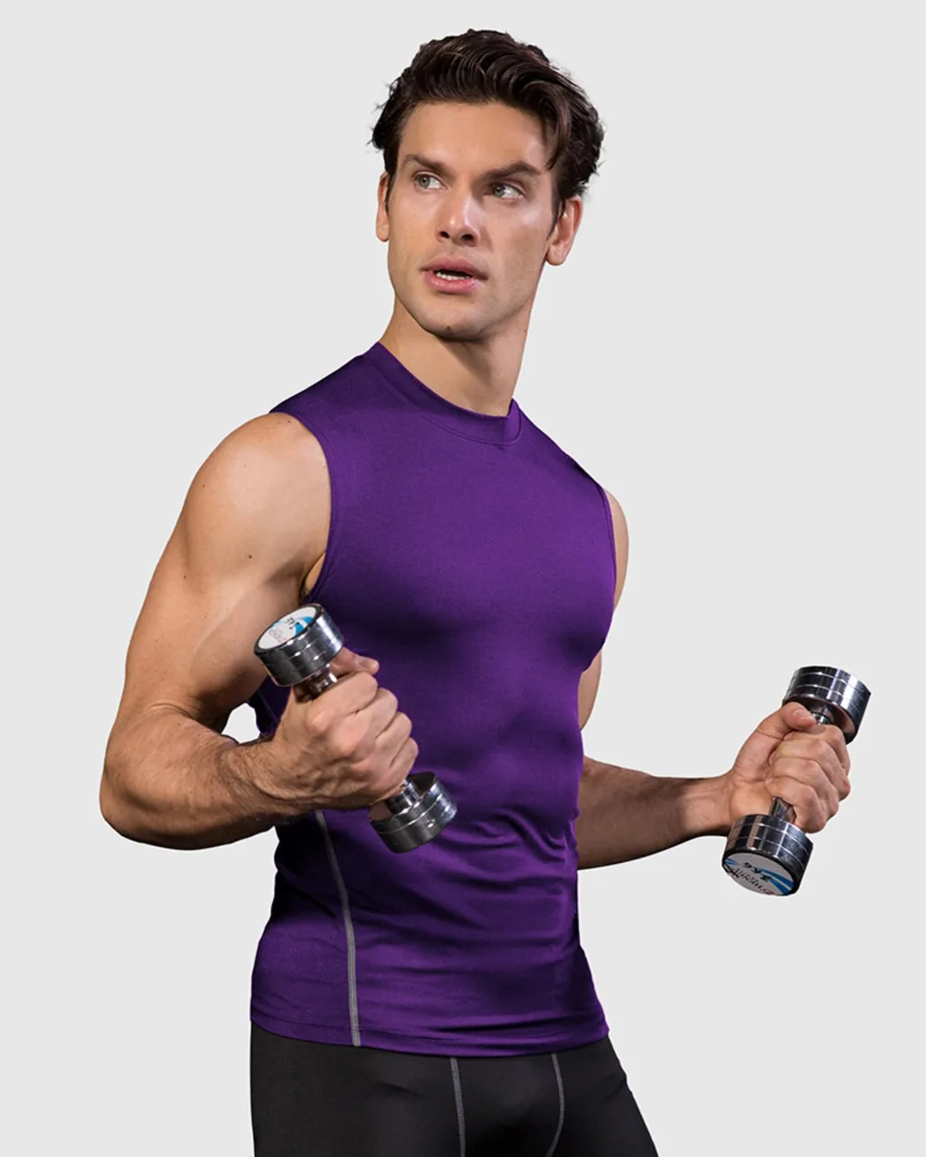 Camiseta De Entrenamiento Compresión Pro Para Hombre - morado