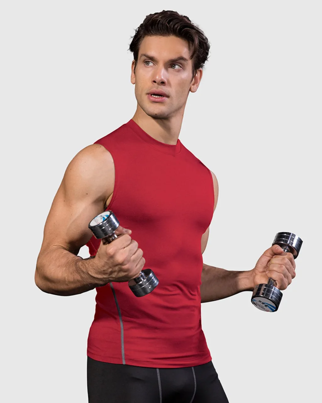 Camiseta De Entrenamiento Compresión Pro Para Hombre - rojo