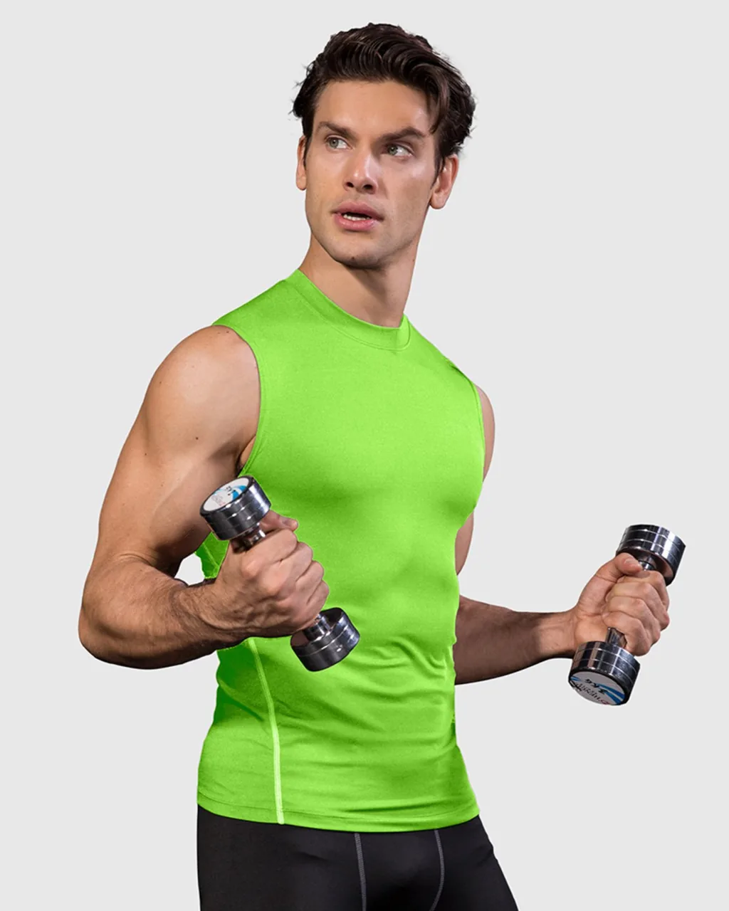 Camiseta De Entrenamiento Compresión Pro Para Hombre - Shiny verde