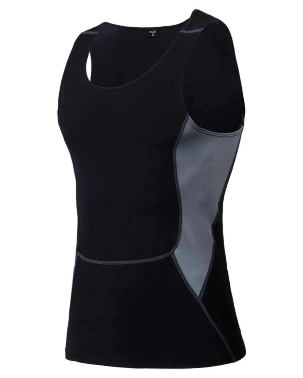 Men's Compression Sports Tank Top Fitness Basketball - Black