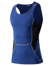 Men's Compression Sports Tank Top Fitness Basketball - Royal Blue