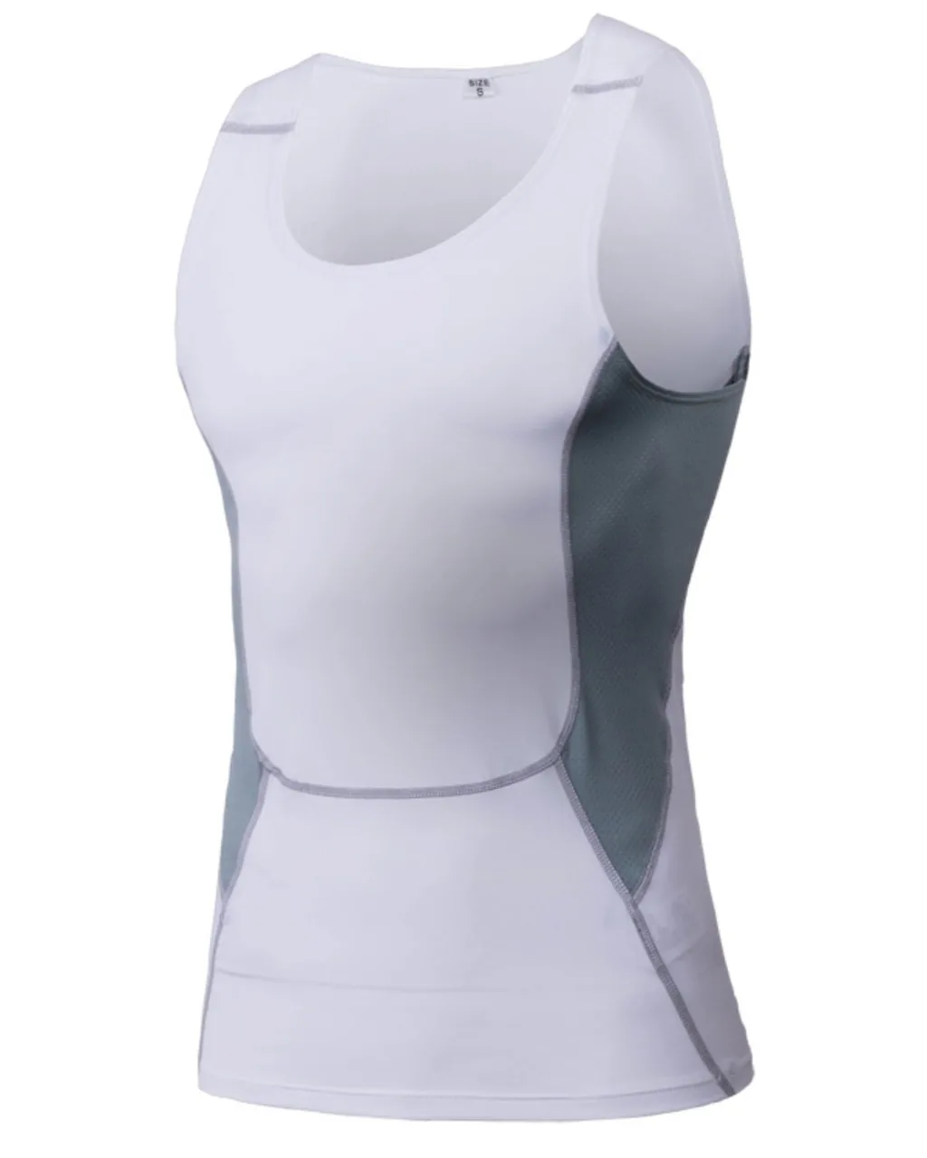Top Deportivo De Compresión Para Hombre - blanco