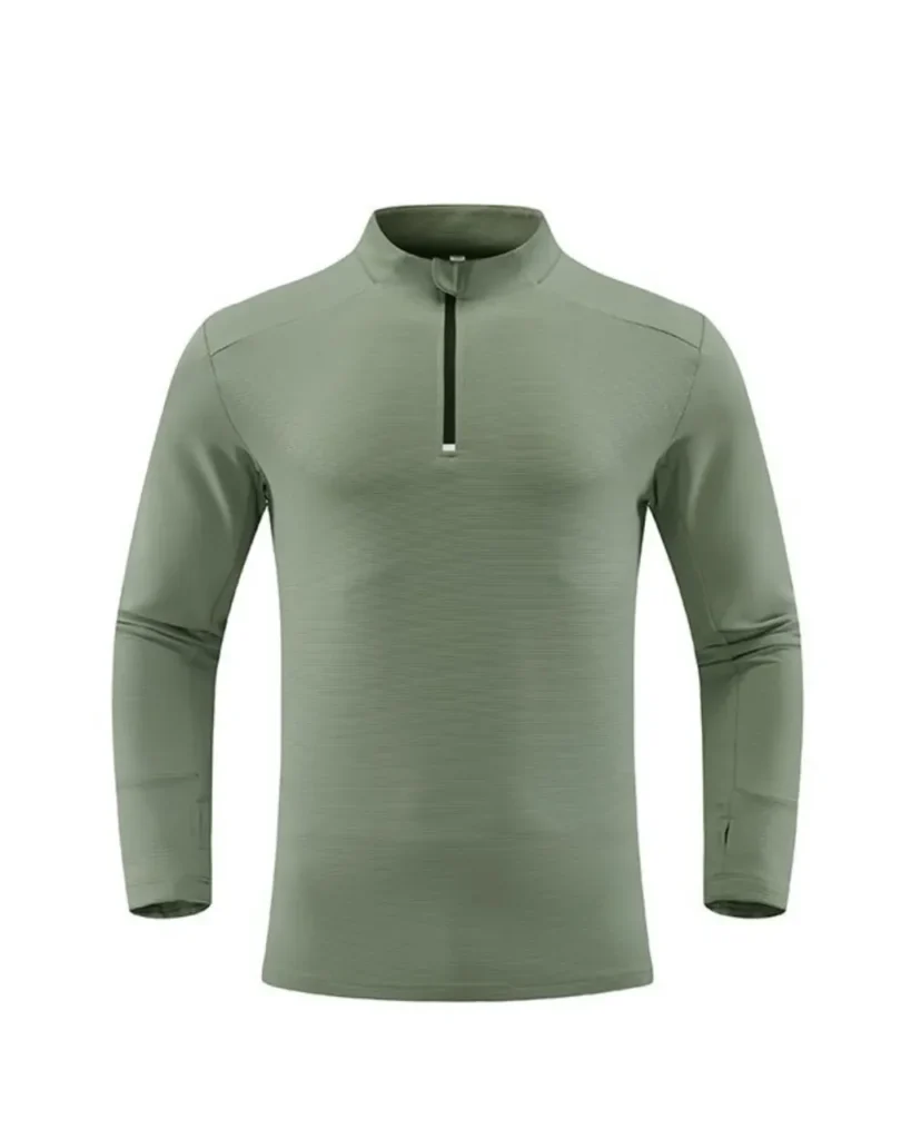 Light Quick Dry Half Zip Long Sleeve - Sage