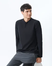 Dri Half Zip Quick Dry Long Sleeve - Black
