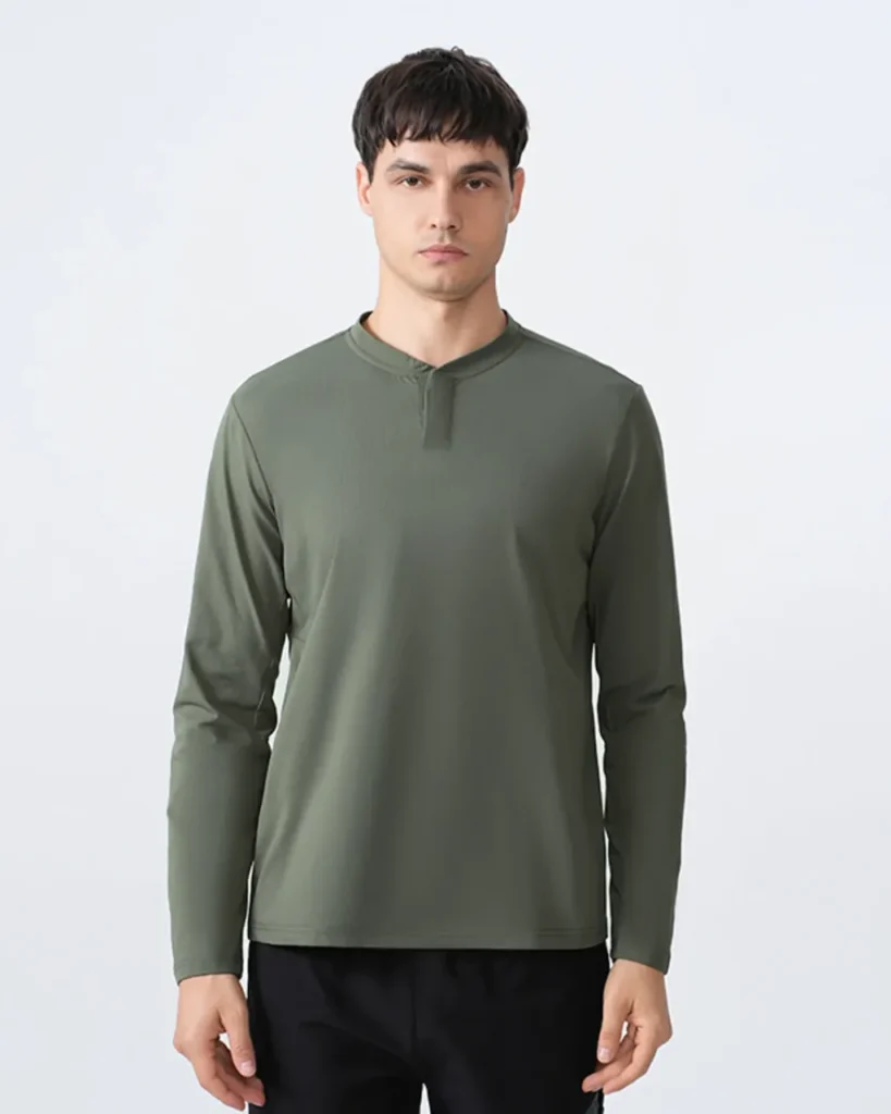 Dri Half Zip Quick Dry Long Sleeve - Dark Green